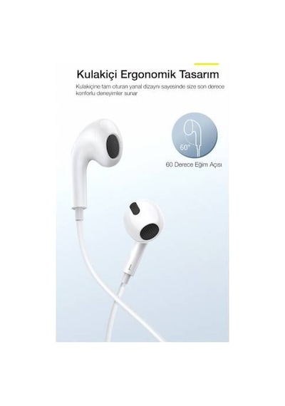 Baseus Polham Hd Ses Seviyeli Type-C Kablolu Kulakiçi Kulaklık Type-C Kulaklık