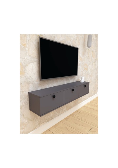 Salkım 150 Cm Duvara Monte Tv Ünitesi Tv Sehpası Antrasit-antrasit Antrasit