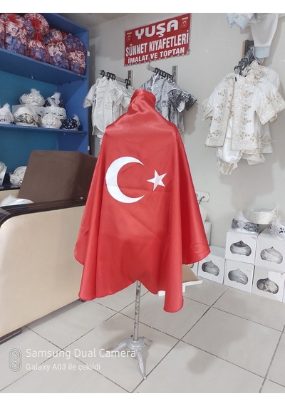 Maşidem Kostüm Konya - Bayrak Pelerin 3 Adetli Kırmızı