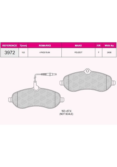 Qcb Fren Balata On Fıslı Fıat Scudo 270 1.6 Mjt 2007-/ Scudo 2.0 Mjt 2007-/ Cıtroen Jumpy Iı 1.6 Hdı 2006-/jumpy Iı 2.0 Hdı 2006-/ Peugeot Expert 1.