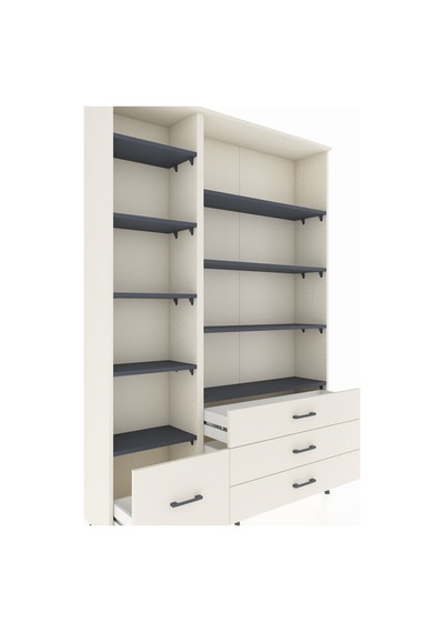 Arges Dolap 9 Raflı 4 Çekmeceli 132x30x195 Aytaşı-antrasit/a... Aytaşı
