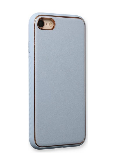 Newface Apple Uyumlu İphone 7 Kılıf Coco Deri Silikon Kapak - Açık Mavi