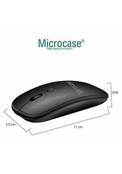 Microcase Apple iPad Air 11 2026 İle Uyumlu Tablet İçin Türkçe Bluetooth Klavye+mouse+tablet Standı-siyah Al8126