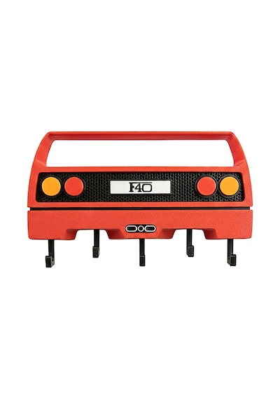 Retrodrive: F40 Efsanesi Duvar Tipi Anahtar Askısı Kırmızı - Siyah
