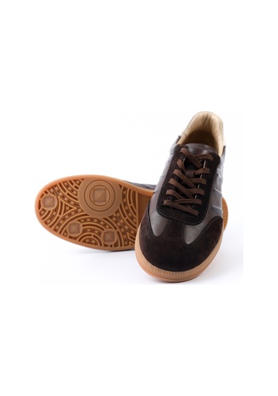 Tuna Hakiki Deri Kahverengi Erkek Sneaker - S2931 Kahverengi