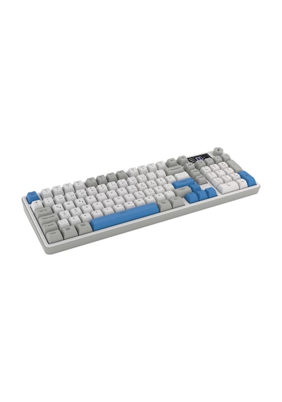Hawk Gaming Hk258 Membrane Lcd Rgb Kablosuz/bluetooth Beyaz Mavi Full Türkçe Gaming Klavye