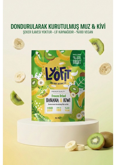 Lyofit Food Freeze Dried Muz Kivi 20 G