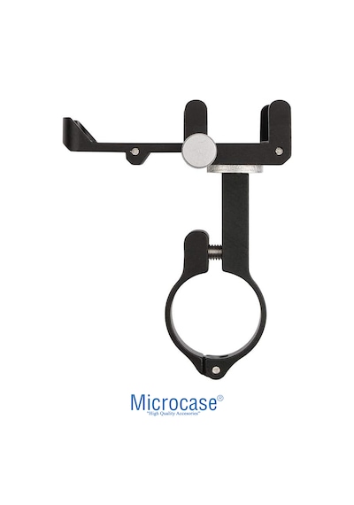 Microcase Gub Pro 7 Alüminyum Alaşım Bisiklet Motosiklet Telefon Tutucu - 55-100mm Ayarlanabilir Gidon Telefon Sabitleyici - Al5774 Siyah