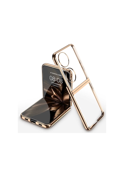 Huawei P50 Pocket Kılıf Pazarplus Kıpta Kılıf Gümüş