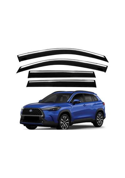 Toyota Corolla Cross 2022+ Kromlu Cam Rüzgarlığı İthal