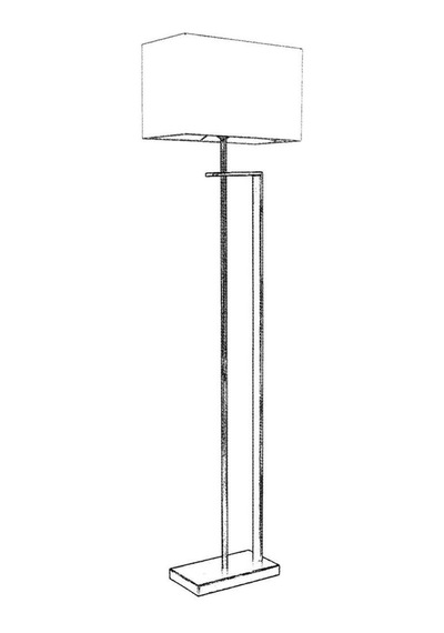 Avonnı Lm-9109-1e Eskitme Kaplama Lambader E27 Metal Kumaş Dekoratif Salon Aydınlatma 170 Cm - Teşhir Krem