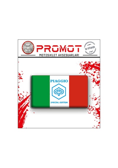 Piaggio 3d Damla Logo Sticker 7x4cm 1