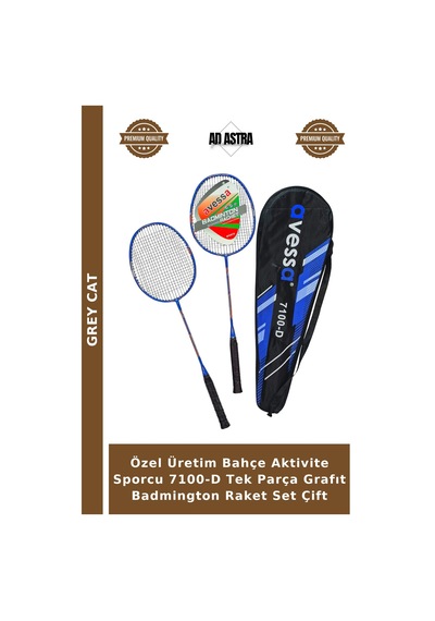 Özel Üretim Bahçe Aktivite Sporcu 7100-d Tek Parça Grafıt Badmington Raket Set Çift