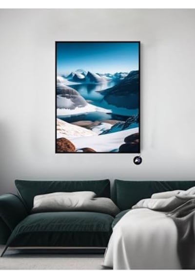 Pster20799 Nordik Dağları Iskandinav Tarzı Çerçeveli Tablo 40 X 50