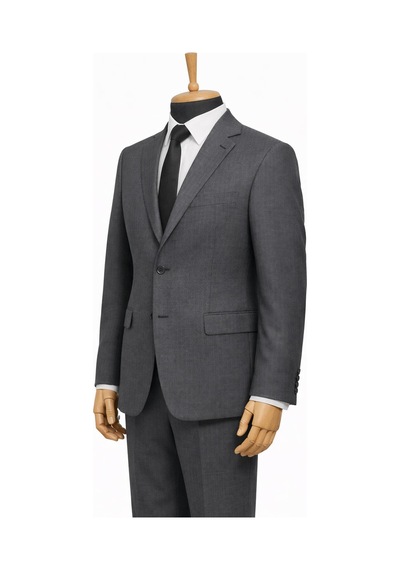 Dekosan Erkek Regular Fit Baba Çizgili Takım Elbise - 7554 Füme