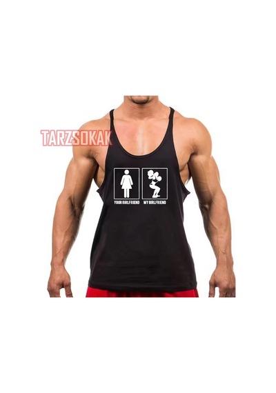 Tarzsokak Gym Tank Top Fitness Sporcu Atleti Gym122 Siyah