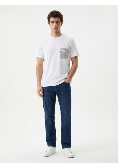 Erkek T-shirt Lf2041129 Whıte Beyaz