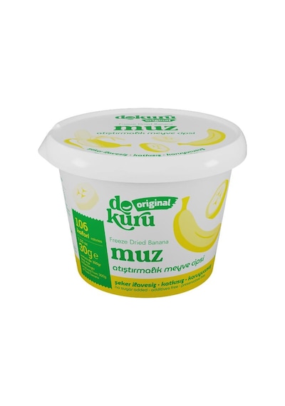 Dokuru Muz Kuru Meyve Cipsi - Dondurularak Kurutulmuş Freeze Dried Çıtır Muz 15 G