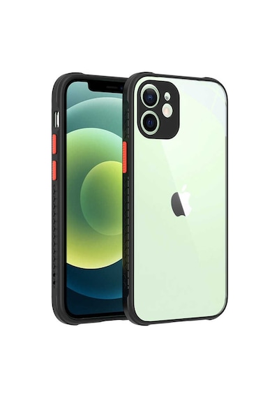 Goocamp Apple Uyumlu iPhone 12 Kaff Kılıf-siyah Siyah