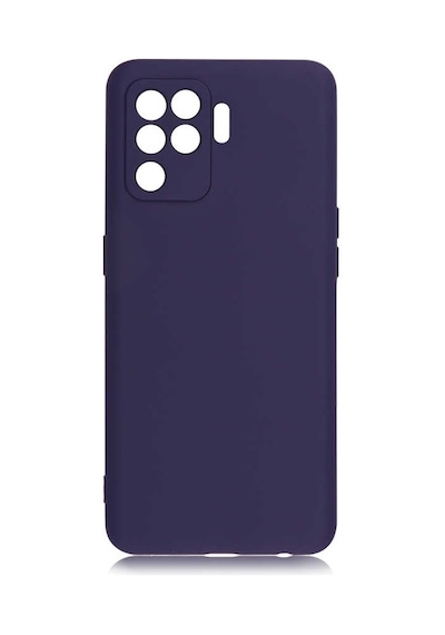 Kilifone - Oppo Uyumlu Reno 5 Lite - Kılıf Mat Renkli Esnek Premier Silikon Kapak - Lacivert