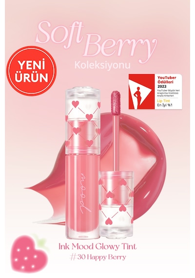 Perıpera Ink Mood Glowy Tint 30 Happy Berry Soft Berry 30 Happy Berry