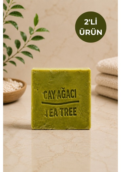 2'li Doğal Çay Ağacı Sabunu 120-140 Gr El Yapımı Bitkisel Yüz, Vücut Ve Saç Temizleme Sabunu - 62750023 Diğer
