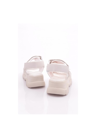 Dgn 4740-22y Kadin Kalin Taban Cirtli Sandalet 4740-2027-R13072 Beyaz