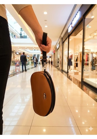 Newish Polo Portföy Stil Çift Gözlü Makyaj Ve El Çantası-dokulu Model Taba