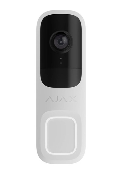 Ajax Doorbell 4mp 6 Metre Ir Led Çift Yönlü Konuşma Onvıf Wıfı Görüntülü Kapı Zili Beyaz