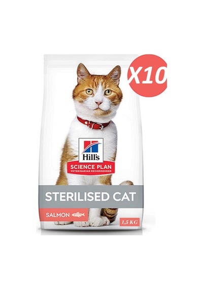 Hills Science Plan Somonlu Kısırlaştırılmış Yetişkin Kedi Maması 10 x 1500 G