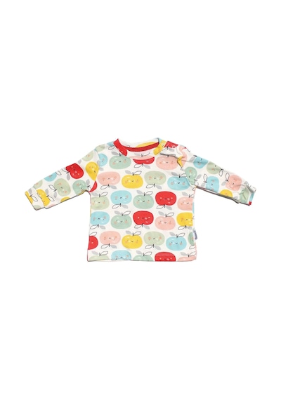 Bebegen Unisex Kırmızı Renkli Elmalı Desenli 2'li Body Set Çok Renkli