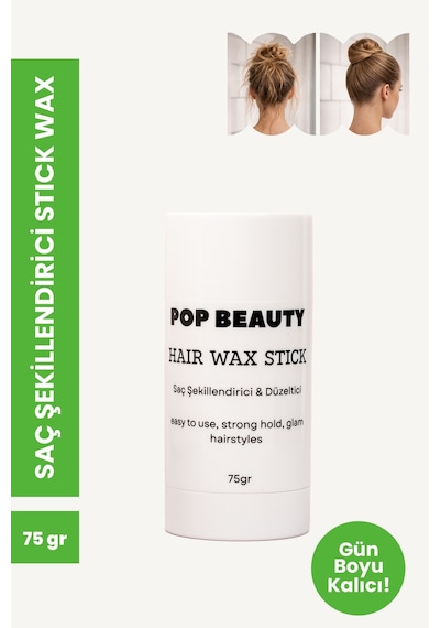 Pop Beauty Saç Sabitleyici & Şekillendirici Wax + Fırça Seti