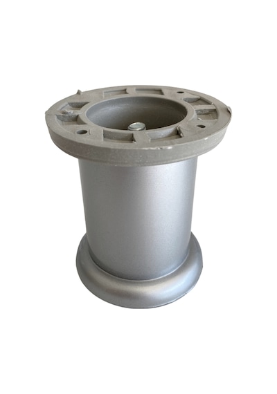 Plastik Düz Gümüş Gri 8cm Ayarlı Ayak Mobilya Masa Ve Dolap Ayağı 8cm Gümüş Gri 4 Adet Gri