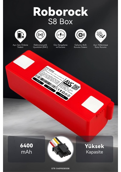 Roborock S8 6400mah Box Robot Süpürge Bataryası G.g