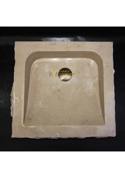 Bej Mermer Eğimli Patlatma Lavabo