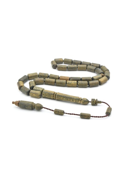 Sistemli Kesme Model İri Boy Yeşil Pelesenk Ağacı Tesbih Yeşil