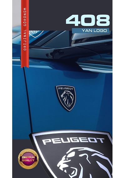 Peugeot Yeni Aslan 3d Logo Çamurluk&arka&yan&kapı Içi
