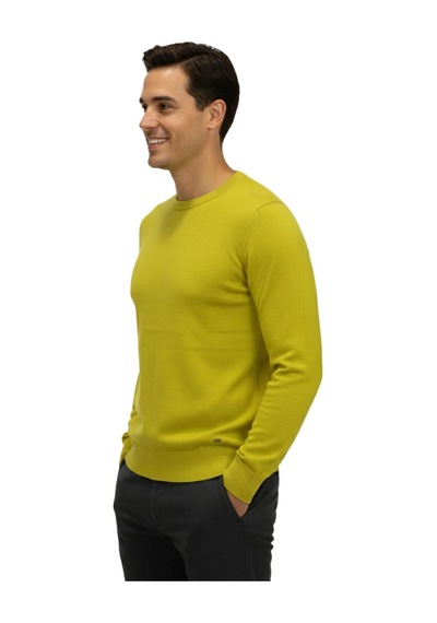 Raymons Erkek Spor Sıfır Yaka Regular Fit Kazak Bgl-st04953 Safran