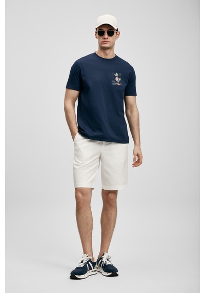 Lufian Fınx Modern Grafik T- Shirt Lacivert Lacivert 111020313100200