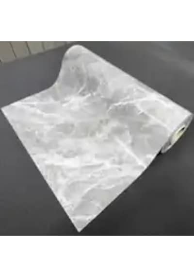 1,2 Mm Mermer Desenli M-10 Şeffaf Pvc Lamineli Kalın Kaymaz Masa Örtüsü