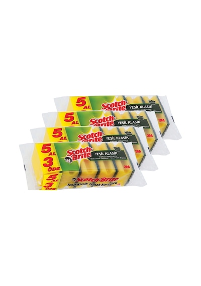 Scotch Brite Scotch-Brite Yeşil Bul Süngeri 20'Li- Tırnak Koruyuculu(5X4)