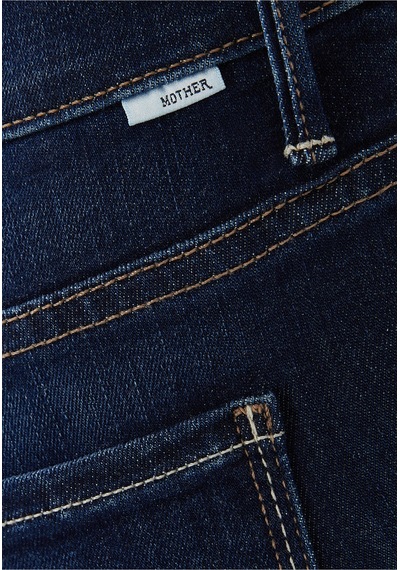 Mother Denim Yüksek Bel Kesik Paça Kot Pantolon Koyu Mavi