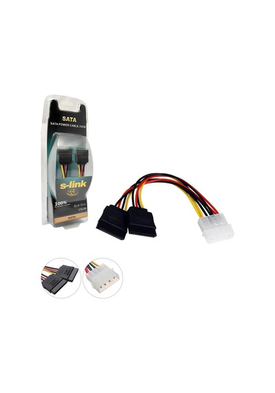 S-link Sata Power Kablosu İkili 15 Cm Slx-312