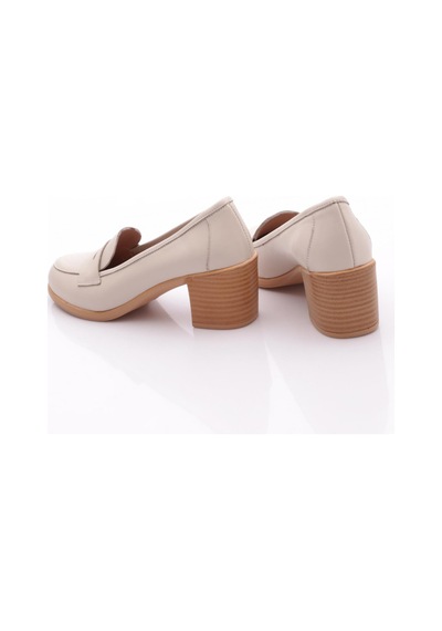 Dgn 25032 Kadin Loafer Ayakkabi Ekru