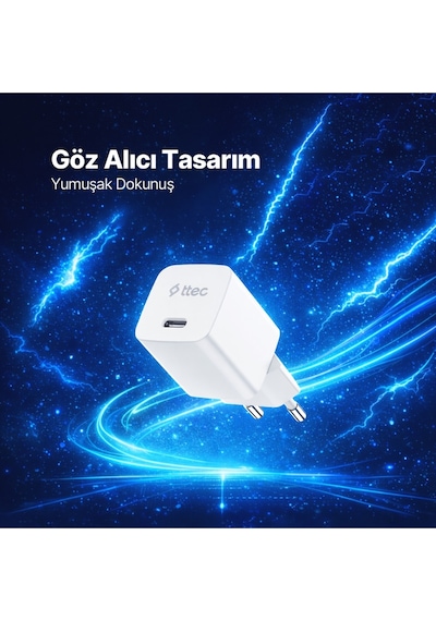 Smartcharger Gan 45w Avs Pd Seyahat Hızlı Şarj Aleti
