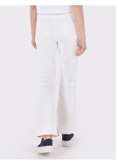 Colin's 791 Monica Regular Fit Normal Bel Geniş Paça Beyaz Kadın Pantolon CL1064315_Q1.V1_DN42664