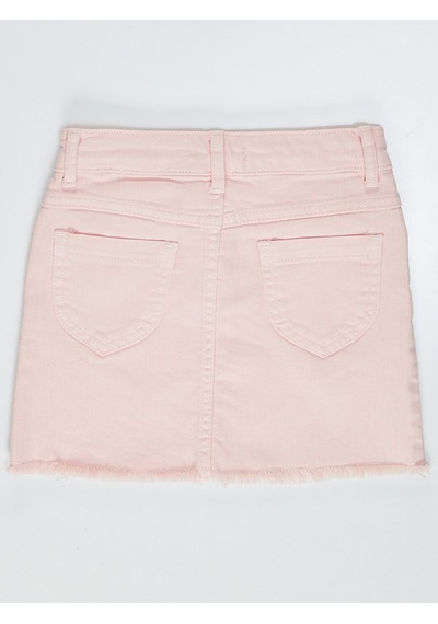 Denokids Pembe Denim Mini Kız Etek Pembe