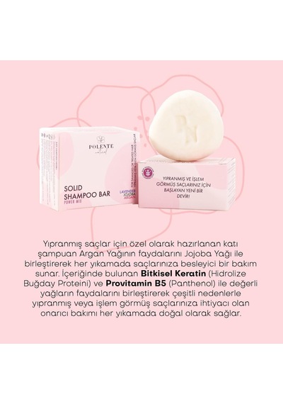 Onarıcı & Besleyici Katı Şampuan, Yıpranmış Saçlar, 110 Gr