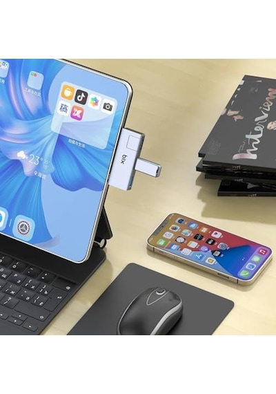 Bix Bx21hb 3in1 Type-c To Usb 3.2 Usb 2.0 Rj45 10/100 Dönüştürücü Adaptör, Apple MacBook Uyumlu, Type C Ethernet Çevirici Usb