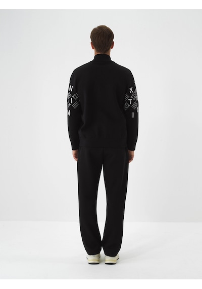 Xint Siyah Formunu Koruyan Regular Fit Hırka 801885